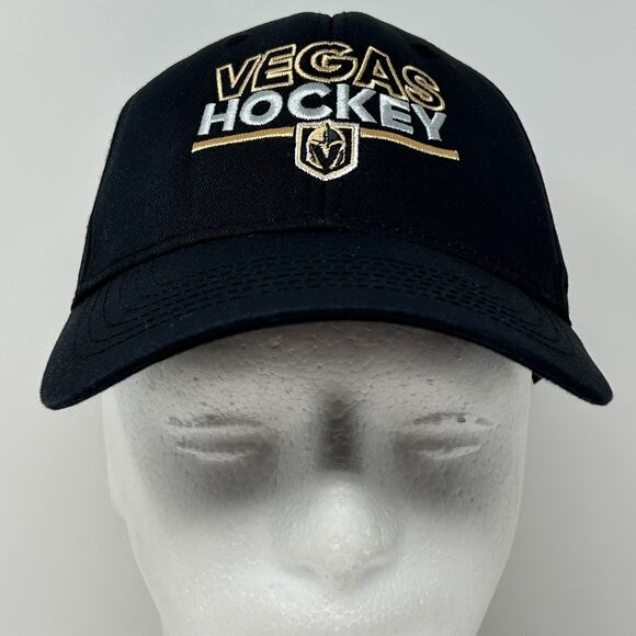 Las Vegas Golden Knights 2018 Hat Baseball Cap Adidas Hockey Strapback Black - Picture 2 of 11